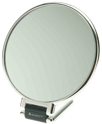 Зеркало Dewal настольное 2-стороннее круглое (14х23см) серебро