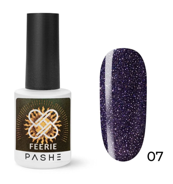 PASHE Гель-лак для ногтей светоотражающий Feerie №07 (фиолетовые мосты) 9 мл