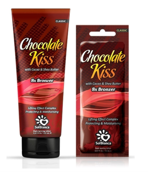 Solbianca Крем для загара в солярии Chocolate Kiss с маслом какао, маслом ши (8 бронзаторов) 15 мл