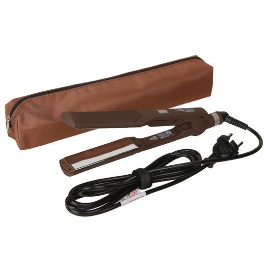 Щипцы Be-Uni V171 Brown титановое зеркальное покрытие, терморегулятор, коричневый