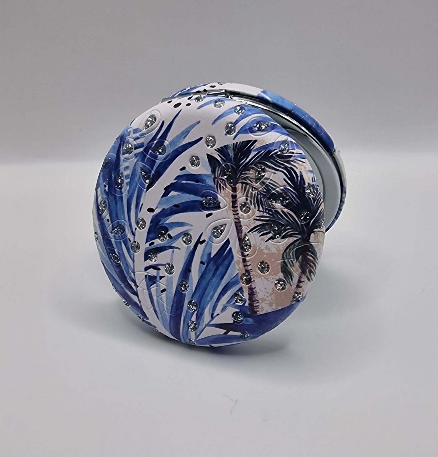 Зеркало карманное двухсторонее круглое (7,2см) пальмы-4