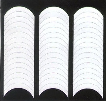 Полоски для французского маникюра, мягкий квадрат