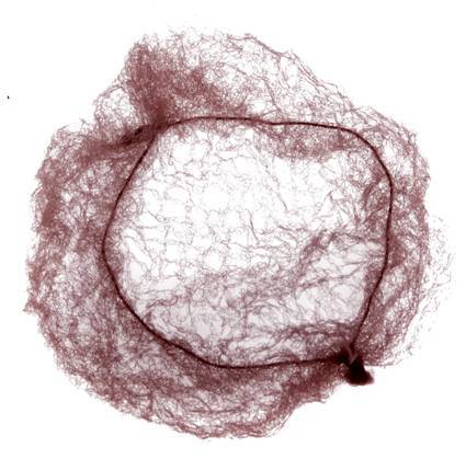 Сеточка-паутинка для прически 2 шт, темно-коричневая