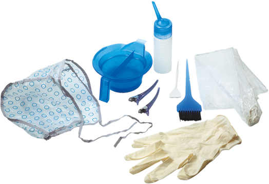 Набор для окраски волос из 9-ти предметов