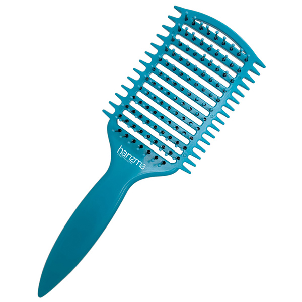 Щетка массажная Nylon 9 рядов голубая