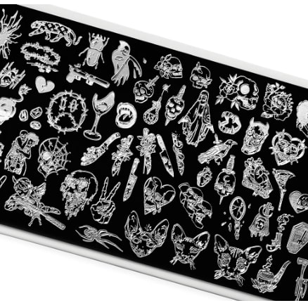 TNL Трафарет для стемпинга металлический  (6*12) Premium №117