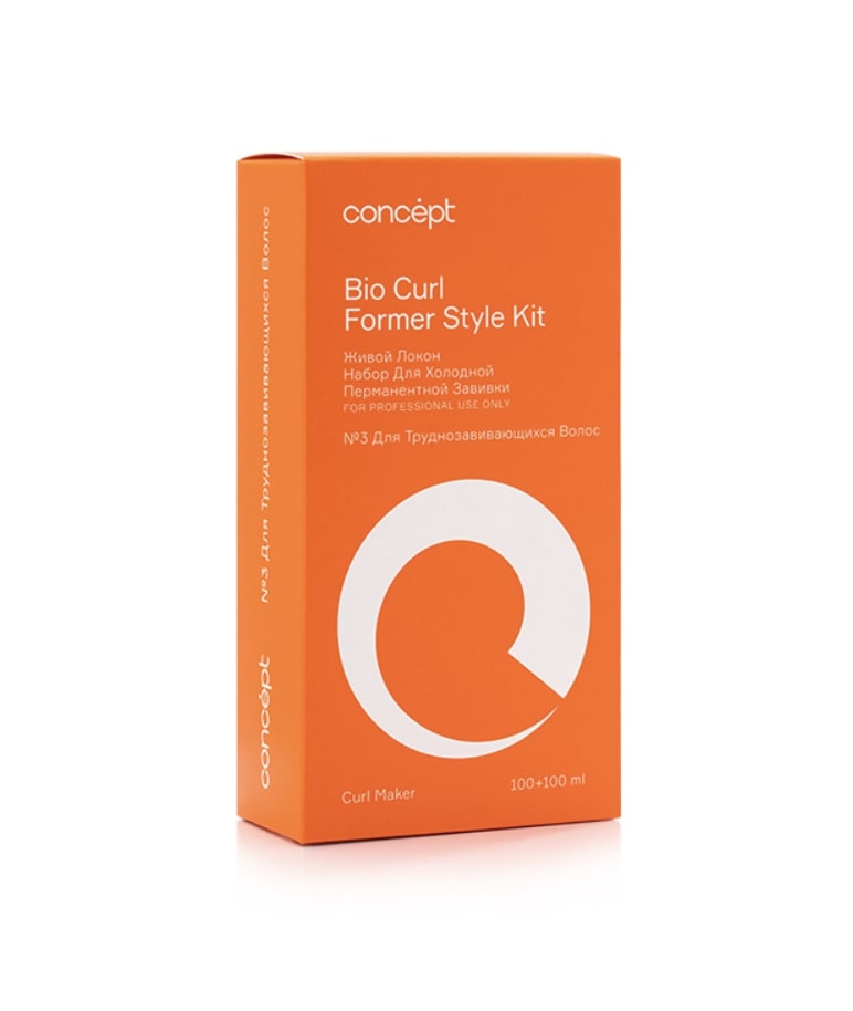 Concept Curl Maker Набор для холодной перманентной завивки для труднозавиваемых волос №3 Живой локон Bio Curl Former Style Kit 100мл+100мл