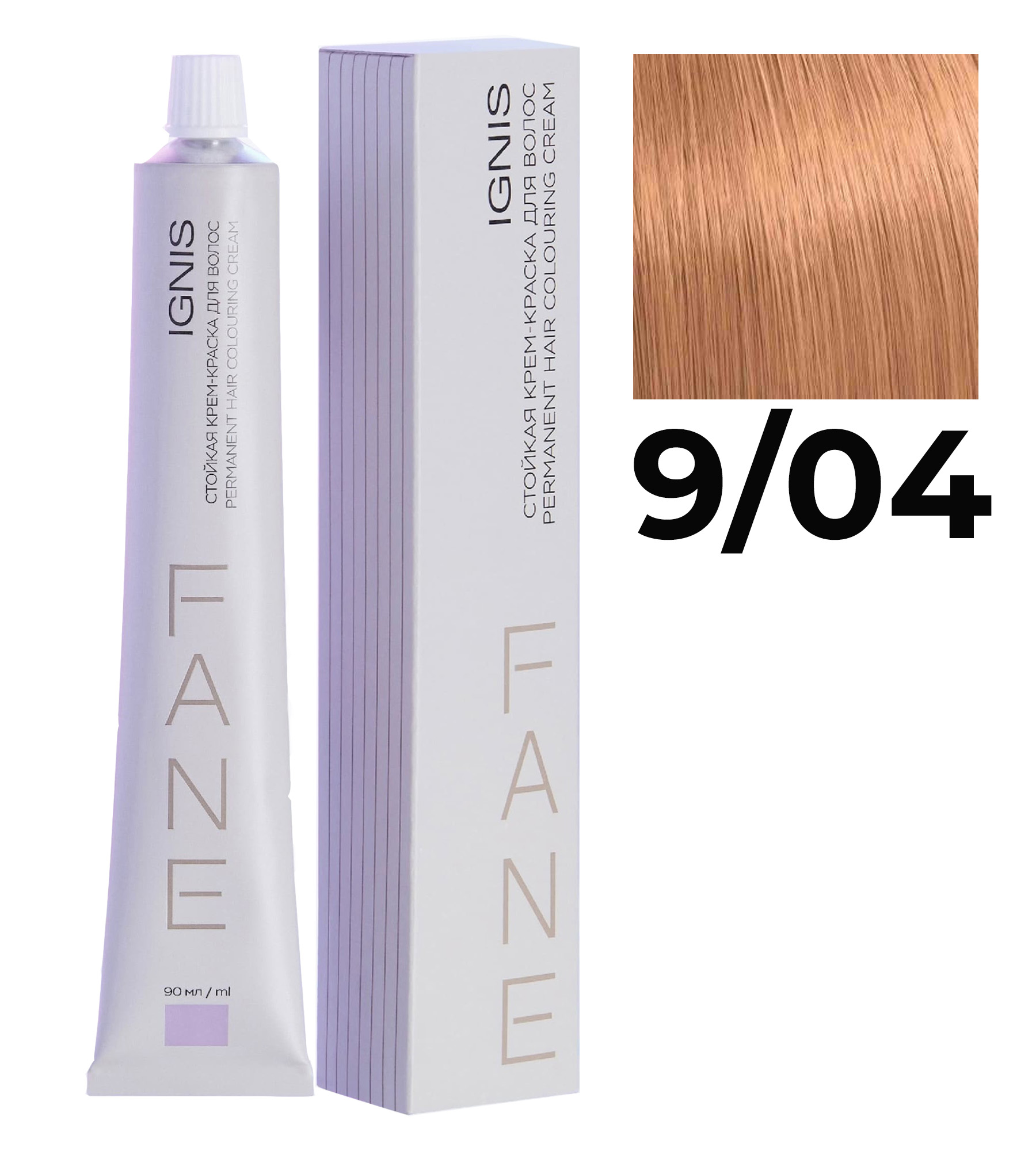 IGNIS стойкая крем-краска для волос 9/04 90мл