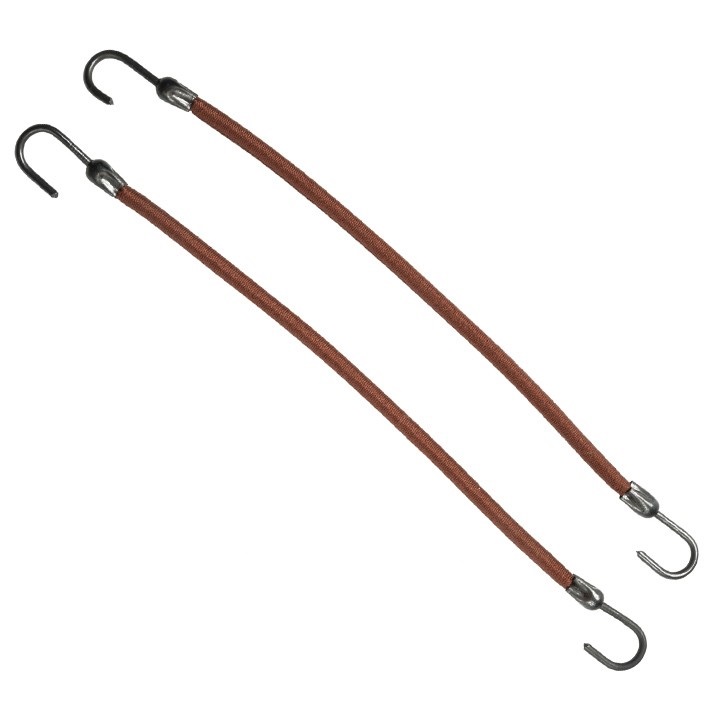 Резинка для волос EuroStile на крючках 12шт, коричневый (упаковка)