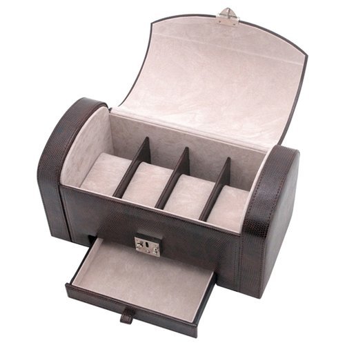 Шкатулка для часов Jardin D'Ete Dewal MB8028 ( 26,5 x 13,0 x 13,5 см) коричневая змея