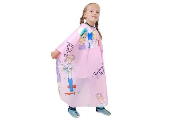 Пеньюар парикмахерский Hairway Children на крючках розовый 95х120 см