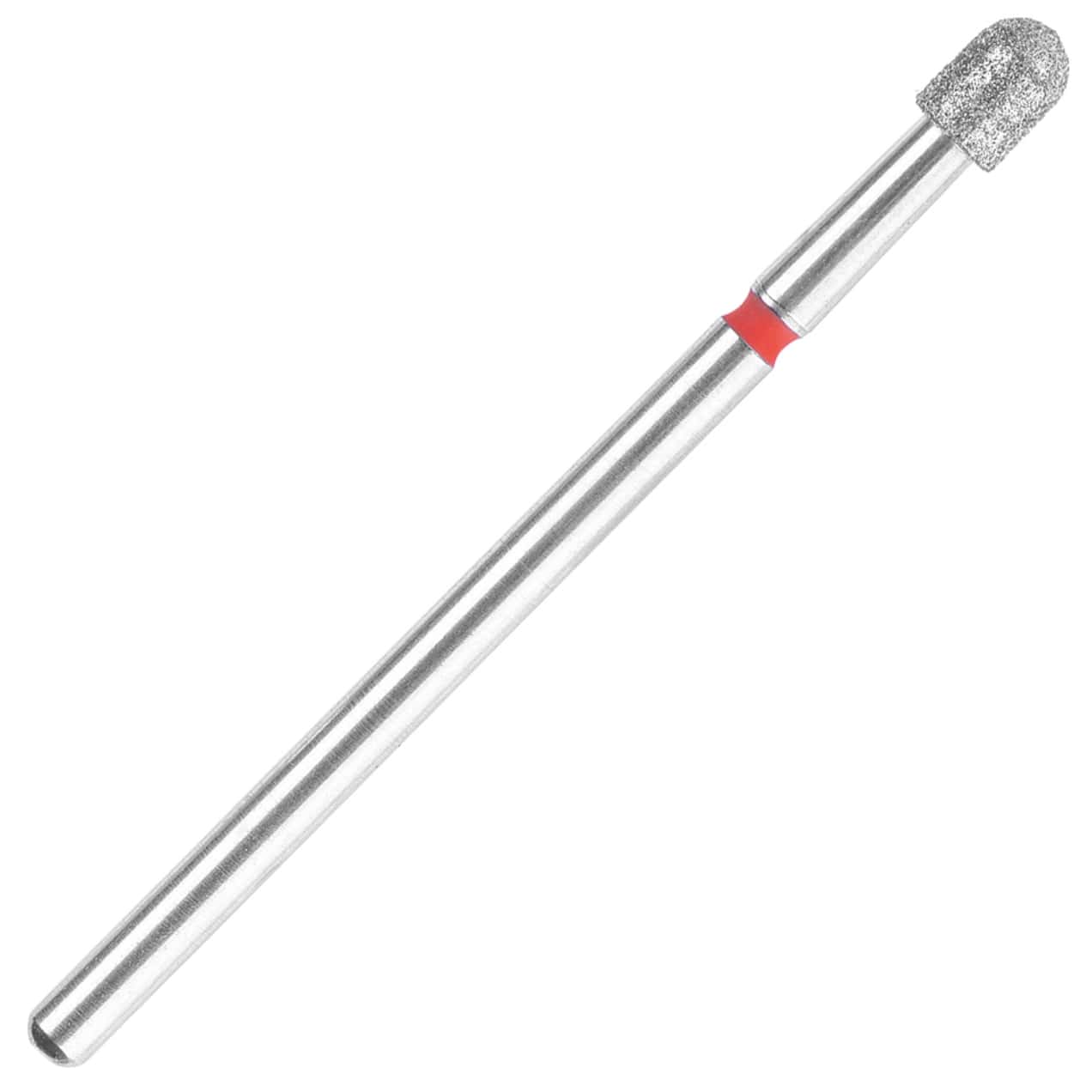 Фреза алмазная цилиндр сферический красная Ø3,3