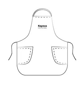 Передник Kapous лаковый черный