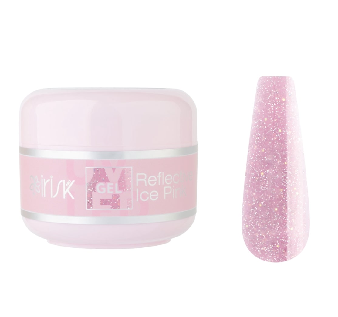 IRISK Гель для наращивания ногтей однофазный камуфлирующий ABC Reflective Ice Pink 15мл