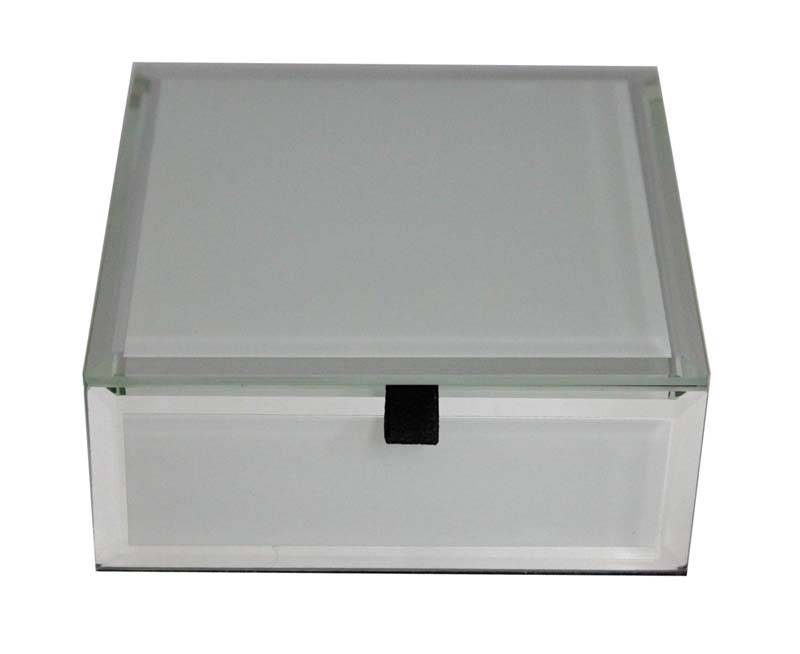 Шкатулка для украшений Jardin D'Ete Инь-Ян HS-25773D (12 х 12 х 5 см) белая, сталь, стекло