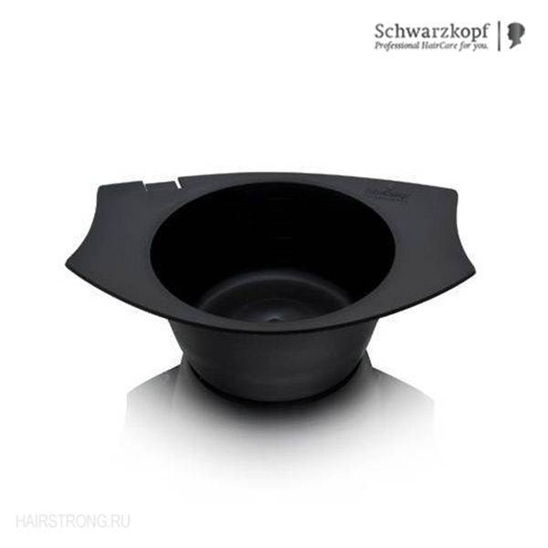 Чаша для краски с ручками без носика Schwarzkopf/Indola, черная