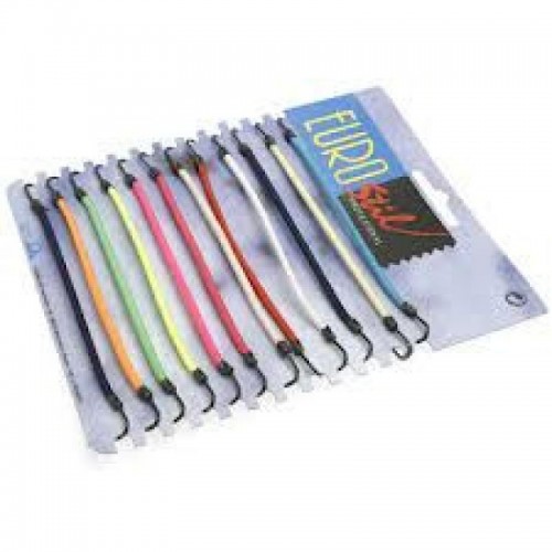 Резинка для волос EuroStile на крючках 12шт, цветные (упаковка)