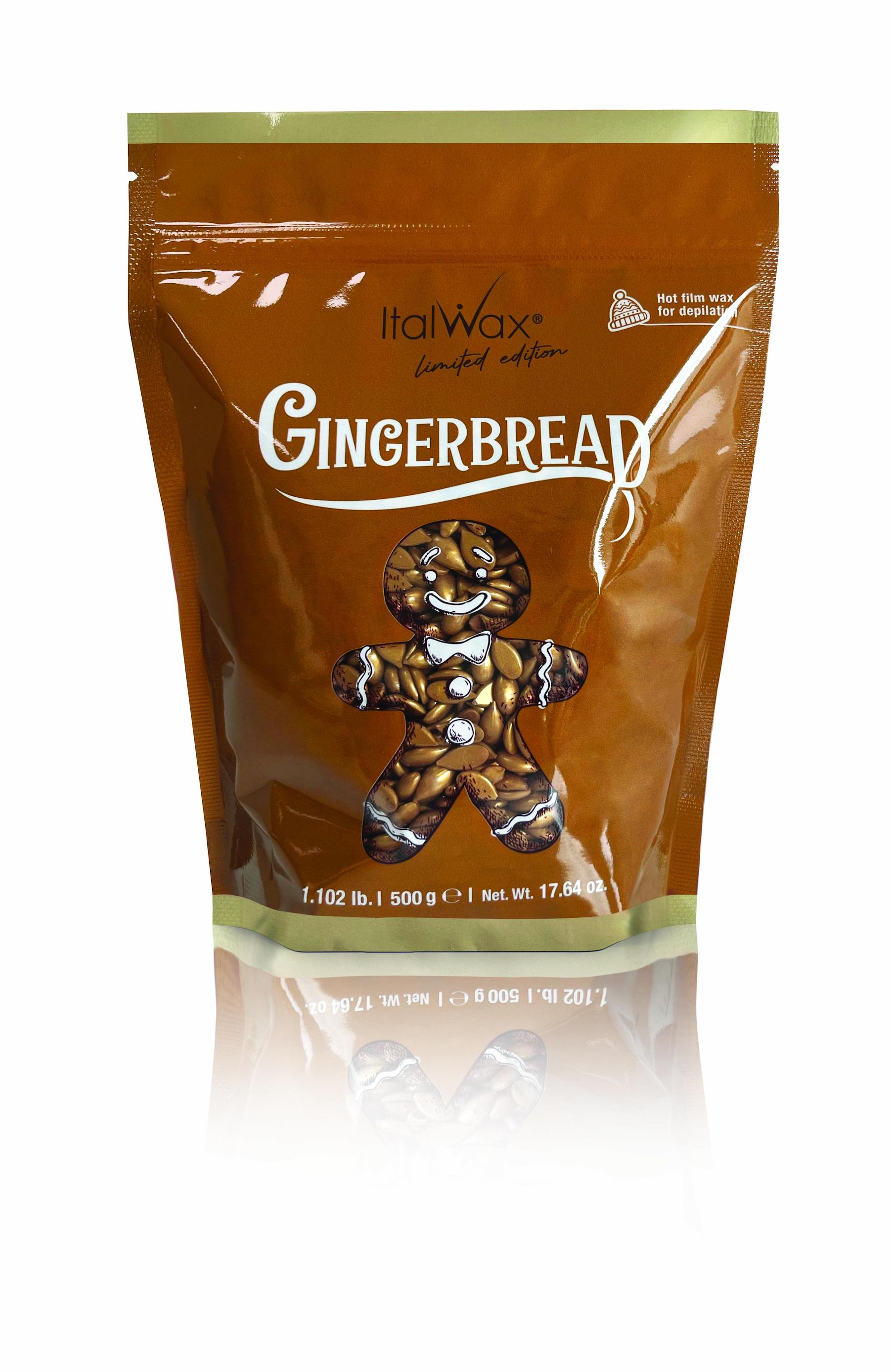Воск горячий (пленочный)  ITALWAX Имбирный пряник гранулы 0,5 кг
