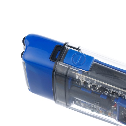 DEWAL PRO Шейвер для проработки контуров/бороды BARBER STYLE NEON BLUE, аккумулятор, 7000об/мин,2 бреющих головки