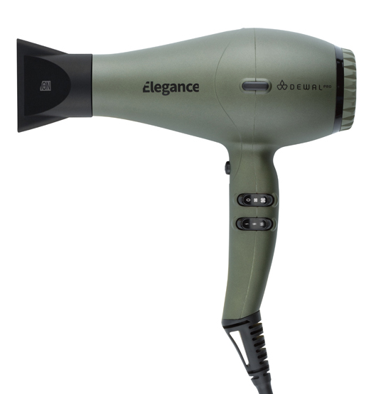 Фен DEWAL PRO ELEGANCE, оливковый, 2300Вт, ионизация, 2 насадки
