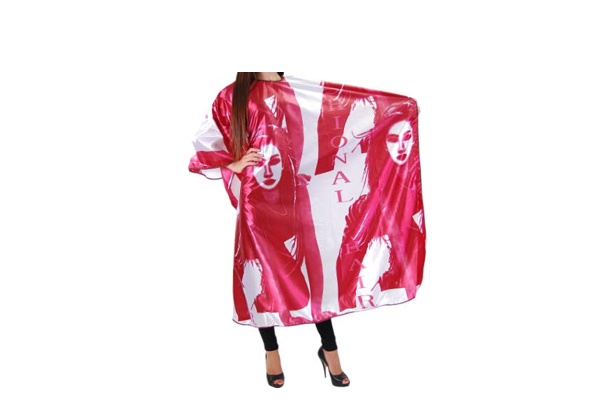 Пеньюар парикмахерский Hairway Fashional на крючках бордовый 128х164 см