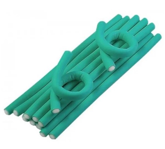 HairWay Бигуди-папилоты зеленые 10х180 мм 12 шт