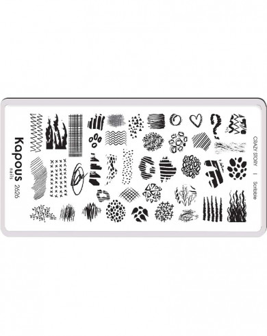 Kapous Crazy story Трафарет для стемпинга Scribble