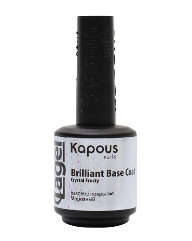 Kapous База для гель-лака с шиммером Морозный Вrilliant Base Coat Crystal Frosty 15мл