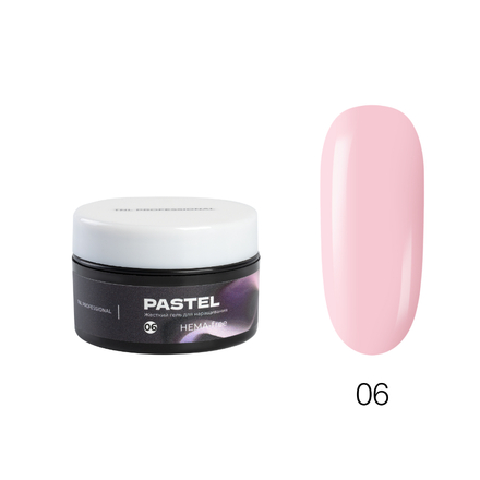 TNL  Гель для наращивания ногтей Pastel жесткий HEMA-Free №06 (розовый нюд) 18 мл