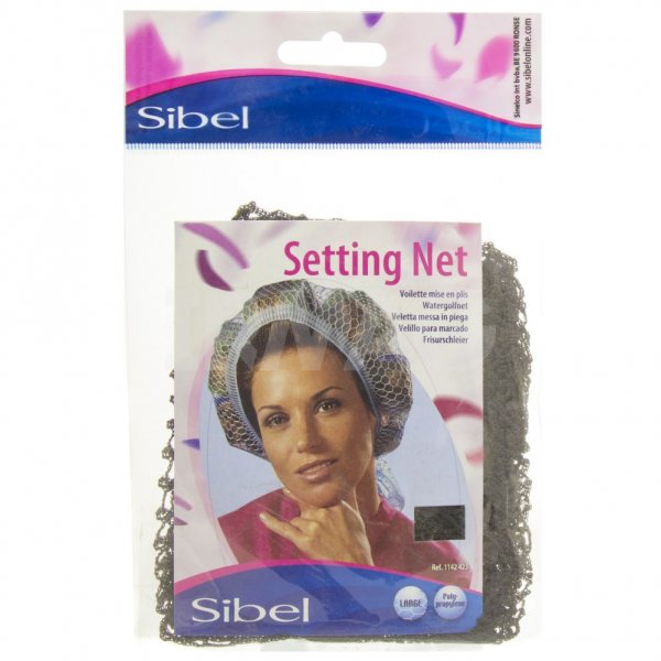 Сеточка-косынка для бигуди крупная, коричневая