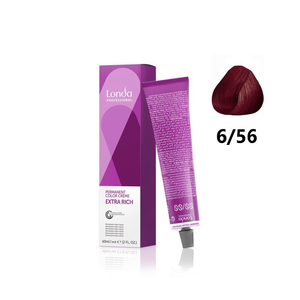 Londa Color Permanent крем-краска для волос 6/56 темный блонд красно-фиолетовый 60мл