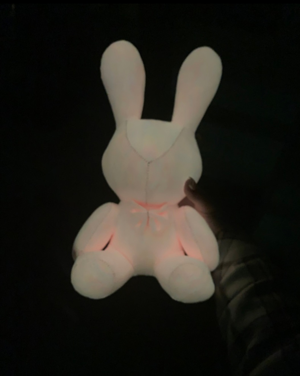 Игрушка интерьерная заяц Светящийся средний желтый