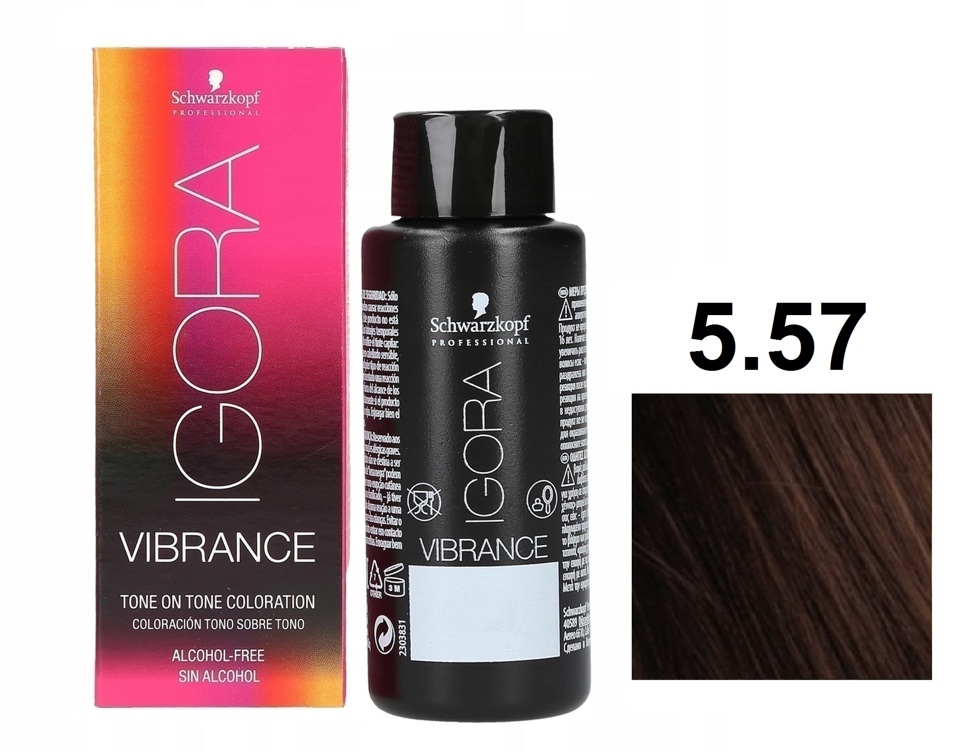 Schwarzkopf Igora Vibrance Краситель для волос 5/57 светлый коричневый золотистый медный 60мл