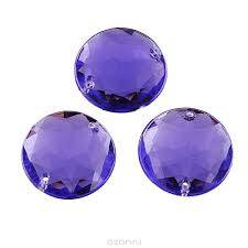 Стразы для ногтей акриловые (пакет) Y&M, темно-фиолетовый