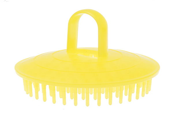 Щетка для мытья головы Harizma пластиковая, желтая