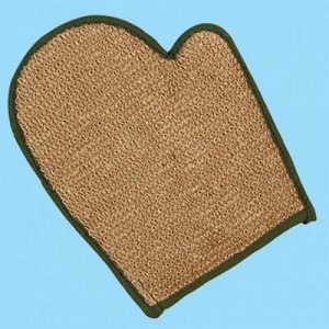 Мочалка для тела из Рами Варежка Brillantine 19*22см, коричневый