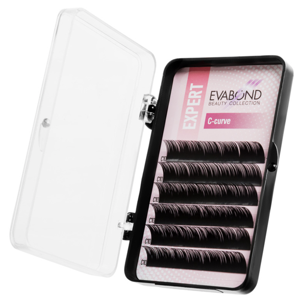 Ресницы на ленте Ø0,10 С-изгиб 10мм 6 линий Evabond