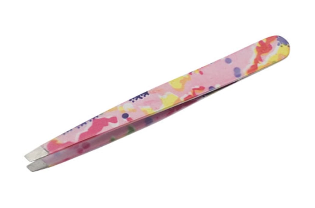 Metzger/Syndicut Пинцет для бровей скошенный PT-497-PK, розовый