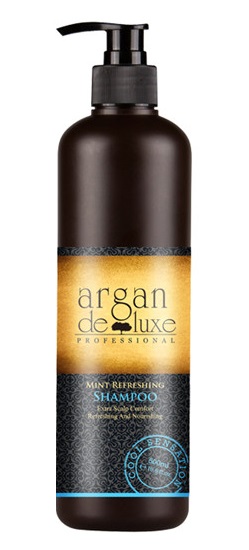 De Luxе Professional Шампунь освежающий с аргановым маслом Argan de luxe Mint Refreshing shampoo 500мл