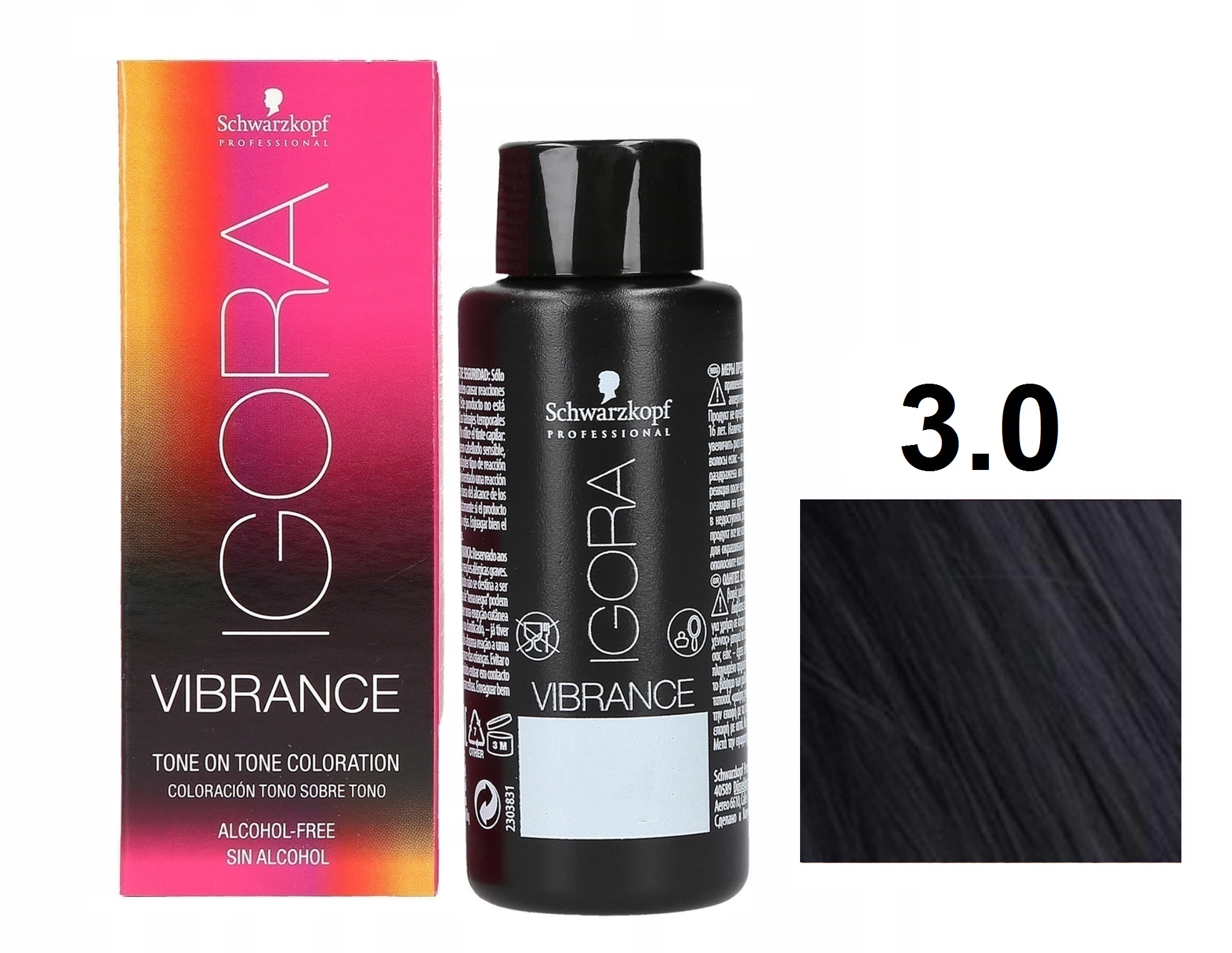 Schwarzkopf Igora Vibrance Краситель для волос 3/0 тёмный коричневый натуральный 60мл