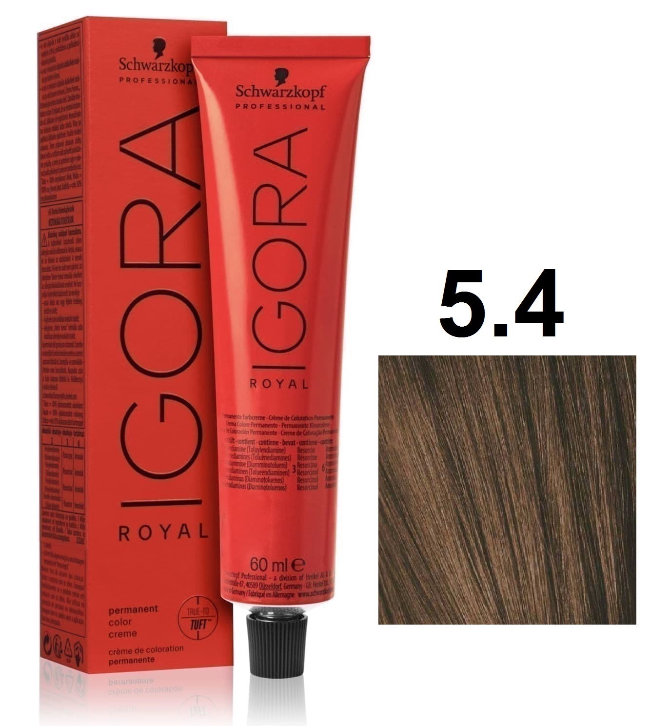 Schwarzkopf Igora Royal Крем-краска для волос 5/4 светло-коричневый бежевый 60мл
