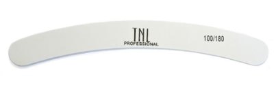 TNL Пилка для ногтей бумеранг белая 100/180