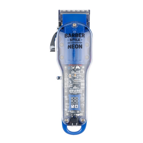 Машинка для стрижки DEWAL PRO BARBER STYLE NEON BLUE, аккум\сет, 6000 об/мин, нож 45 мм, 0,8 - 2,0 мм, 6 нас