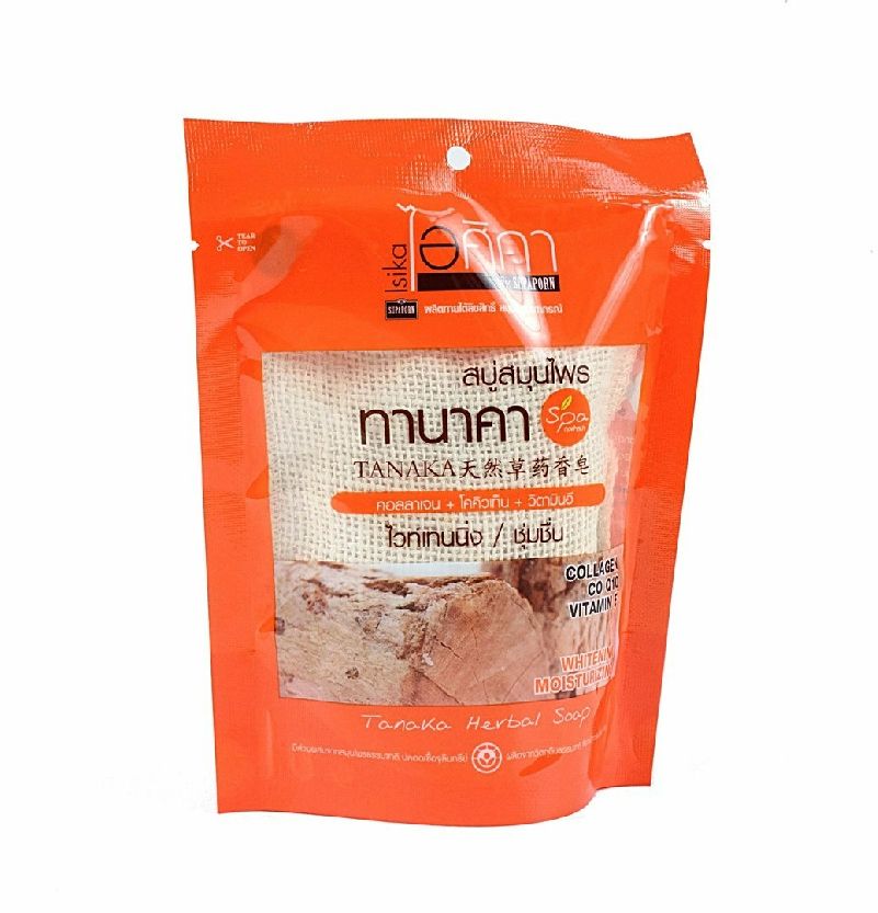 SUPAPORN СПА-мыло в мешочке из люфы Танака (Tanaka) 70гр