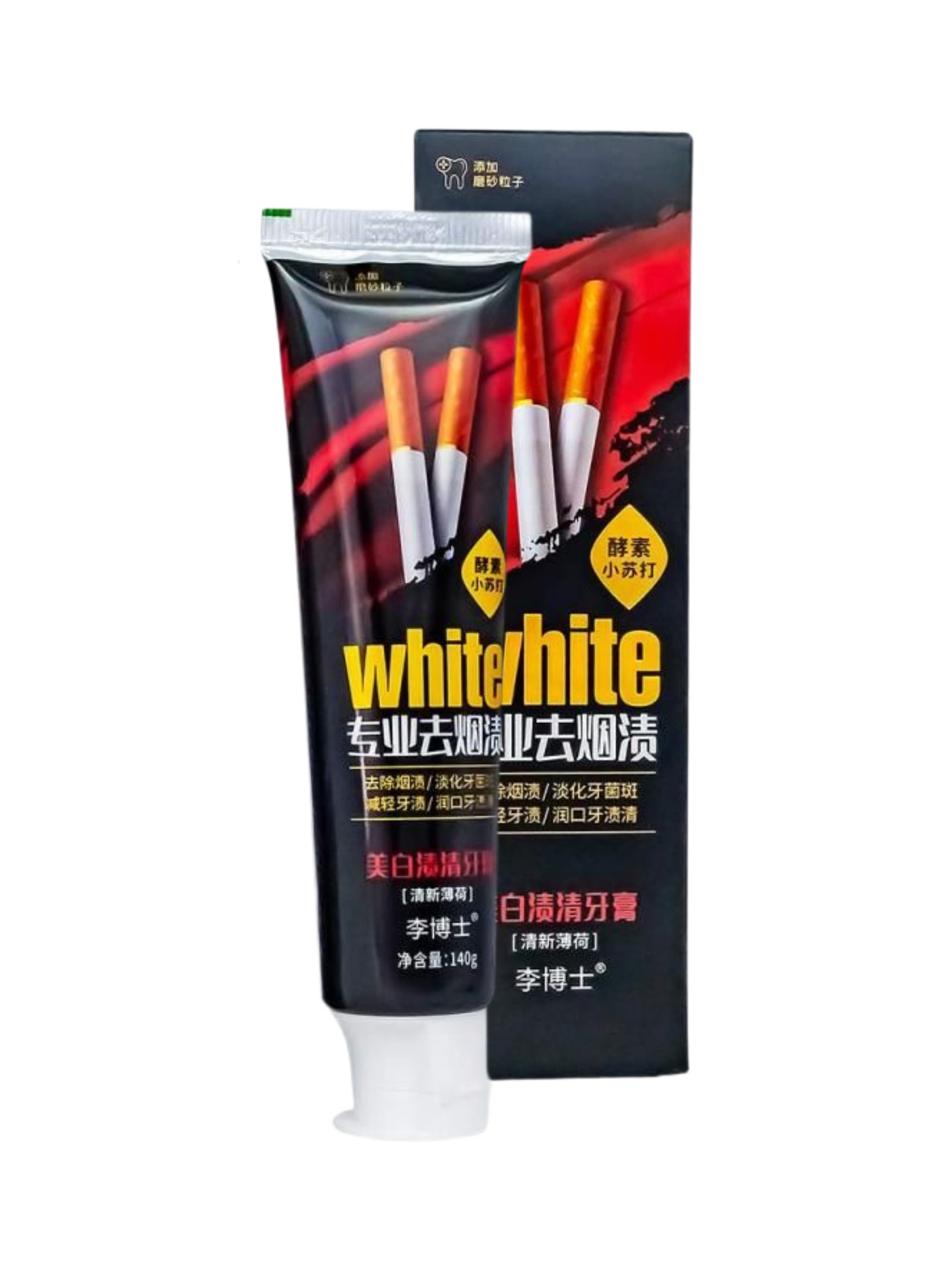 Зубная паста интенсивно отбеливающая антитабак Dr. LI, 140мл