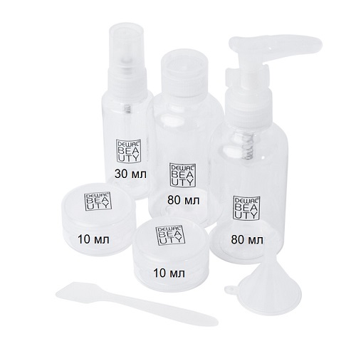 Dewal Beauty Набор баночек дорожных DBTS5D для путешествий 5 предмета