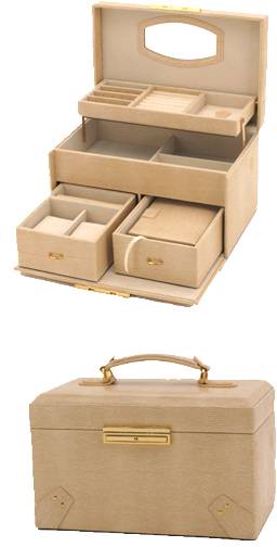 Шкатулка для украшений Рептилия Jardin D'Etel P6220A (27,0 х 17,0 х 16,5 см)  бежевая