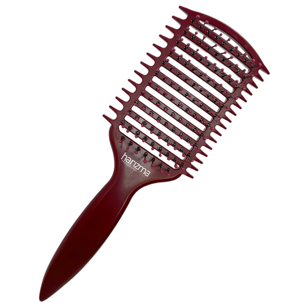 Щетка массажная Nylon 9 рядов бордовая