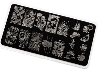 TNL Трафарет для стемпинга металлический  (6*12) Premium №072