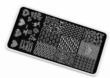 TNL Трафарет для стемпинга металлический  (6*12) Premium №14